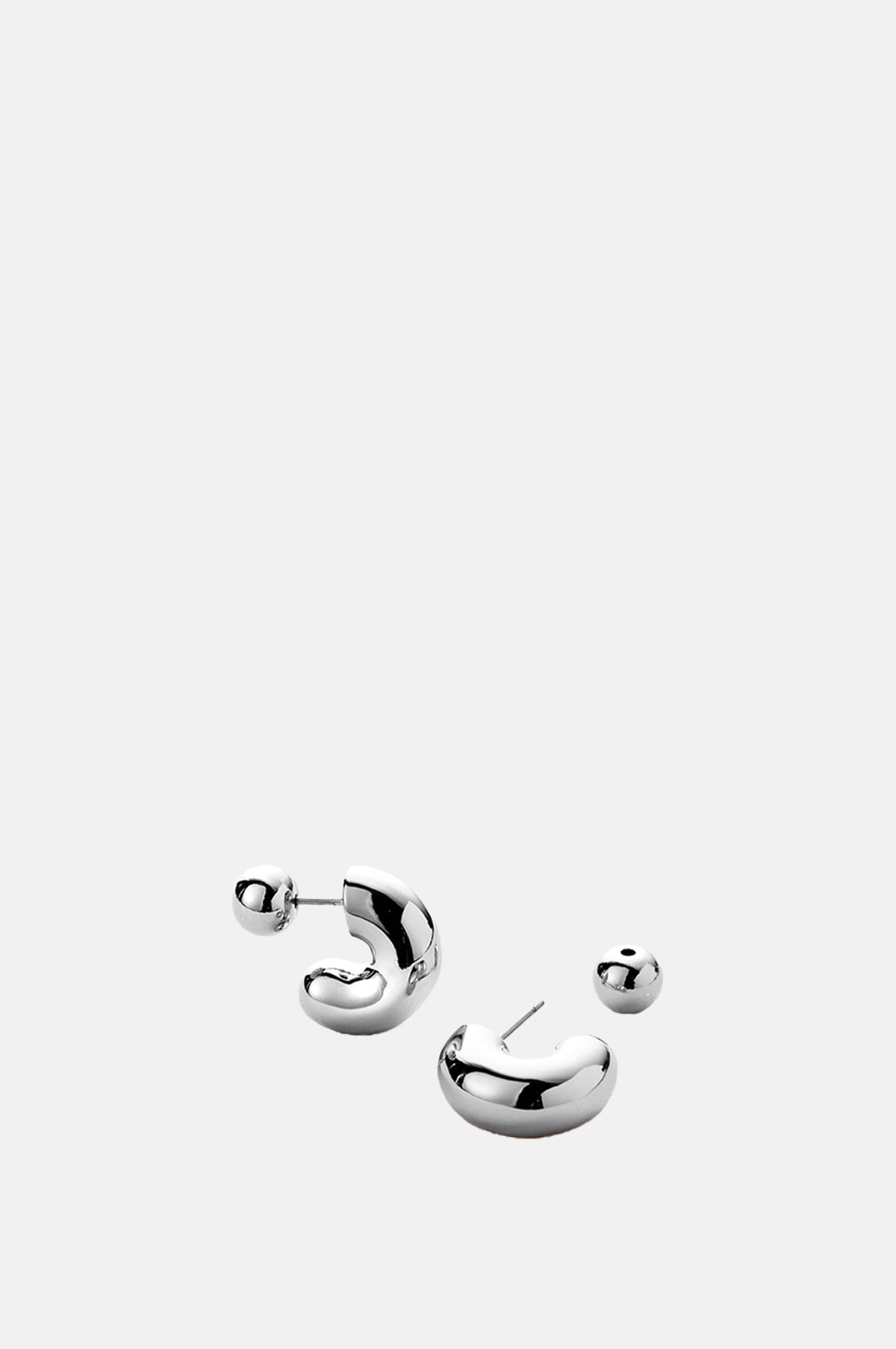 Jenny Bird Tome Small Silver Hoop Earrings.