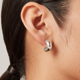 Tome Small Silver Hoop Earrings