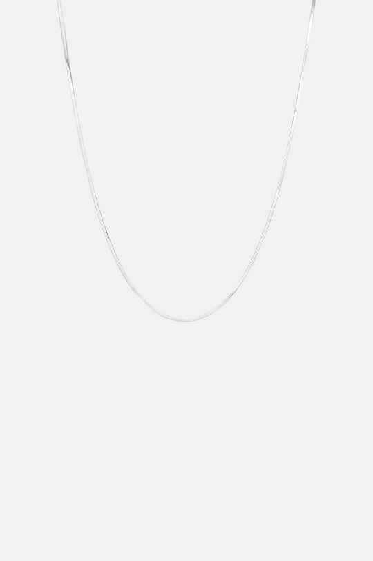 Zeina Slim Silver Chain Necklace