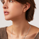 Zeina Slim Silver Chain Necklace