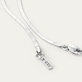 Zeina Slim Silver Chain Necklace