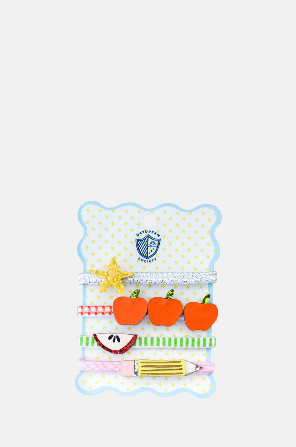 Jollity & Co. + Daydream Society Smarty Pants Embellished Pack of 4 Hair Tie Set.
