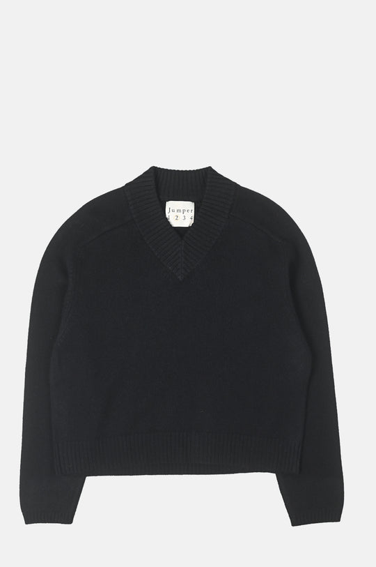 Crop Oversize Vee Black