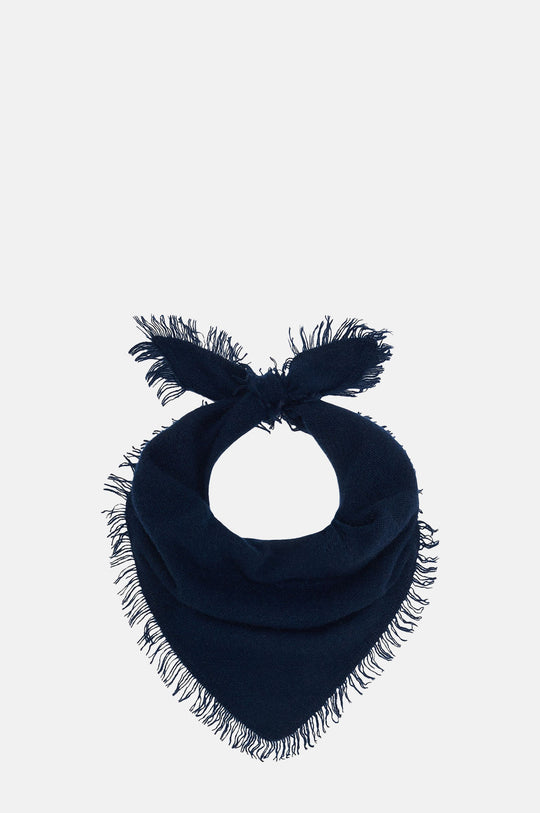 Distressed Triangle Scarf New Navy