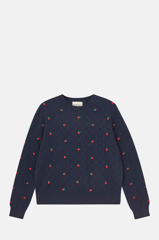 Fancy Floral Crew New Navy