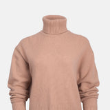 Jumper1234 Oversize Roll Collar Camel.