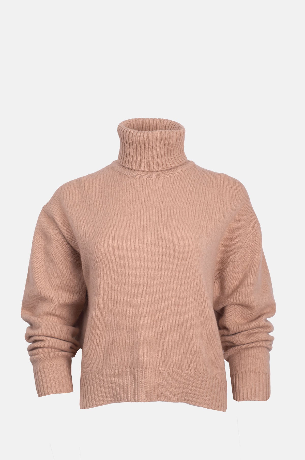 Jumper1234 Oversize Roll Collar Camel.