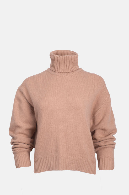 Oversize Roll Collar Camel