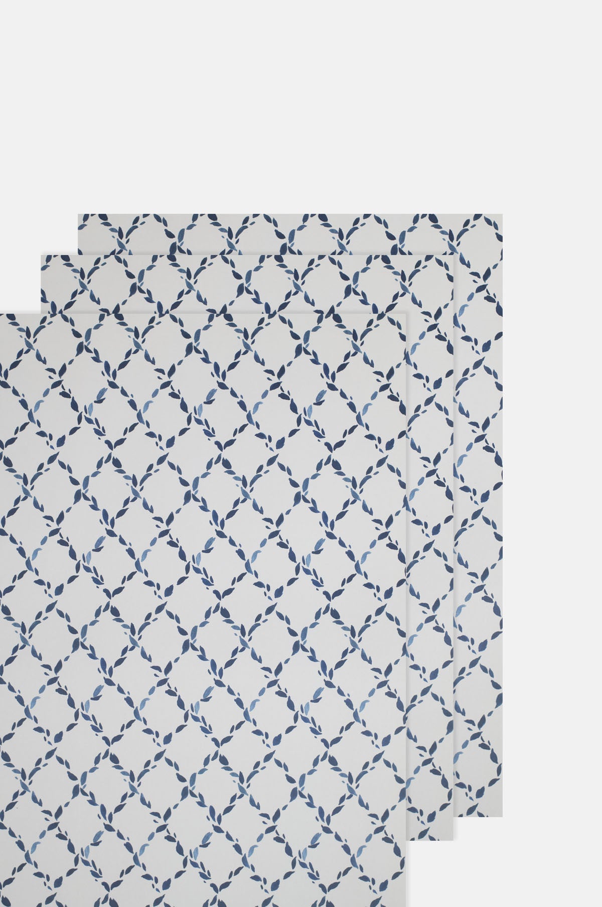 Katie Housley Blue Diamond Botanical Wrapping Paper.