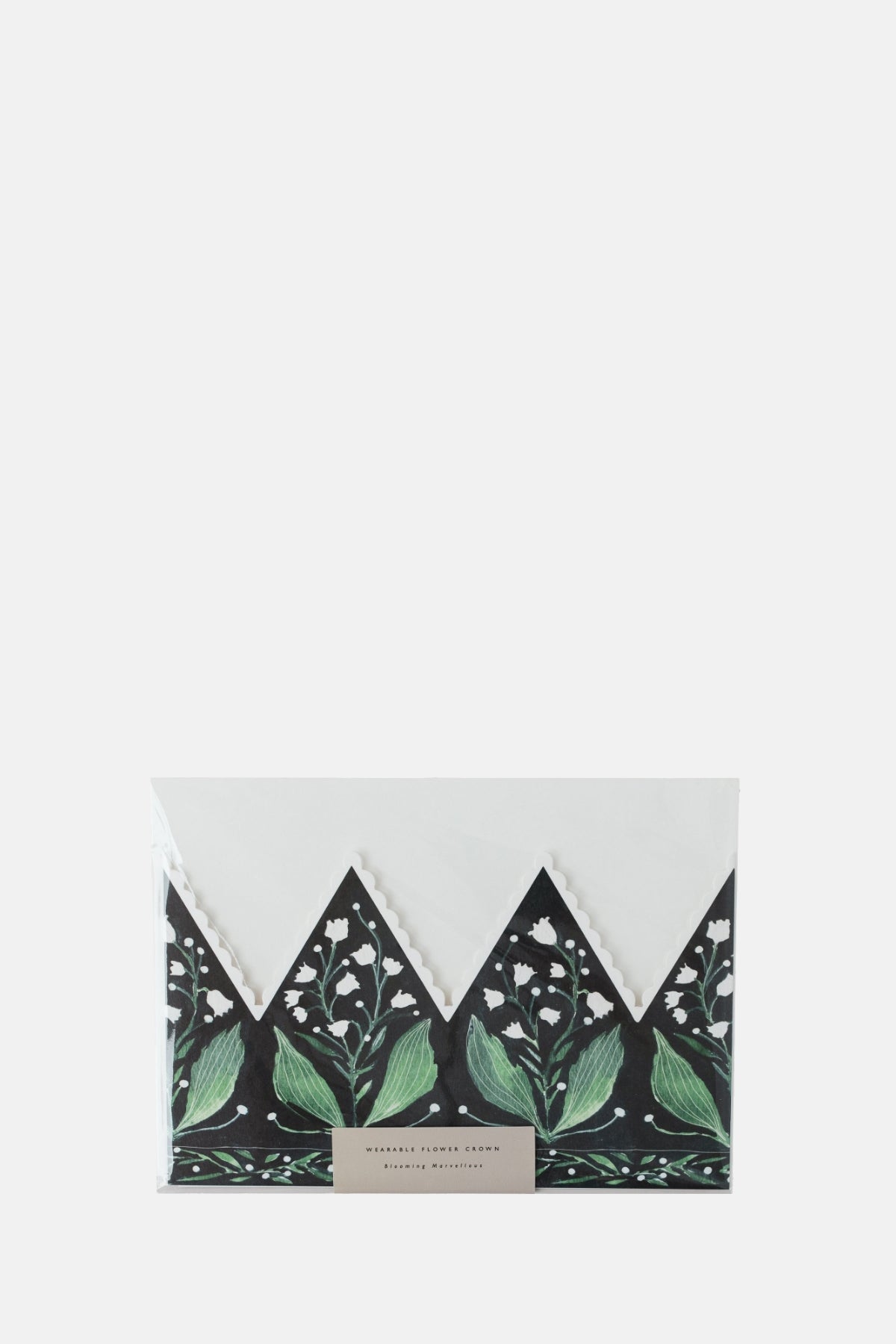 Katie Housley Botanical Party Hat Crown Card Lily of the Valley.
