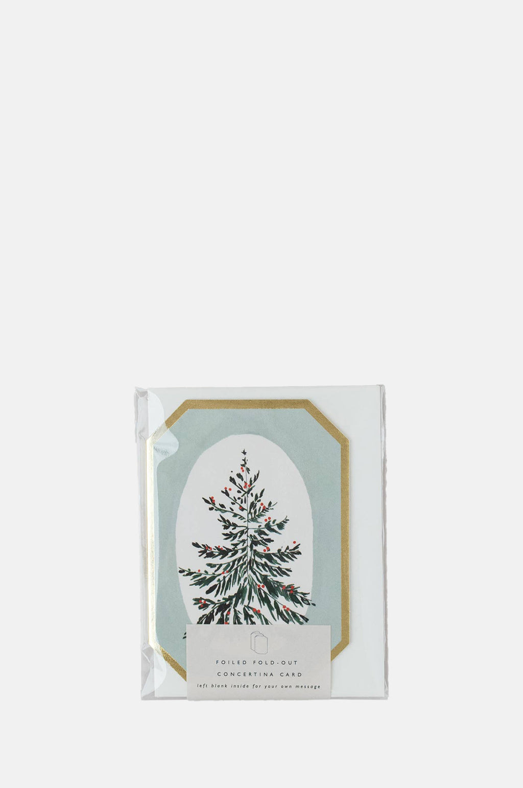 Katie Housley Concertina Botanical Christmas Die Cut Mini Card.