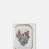 Katie Housley Concertina Botanical Heart Floral Die Cut Mini Card.