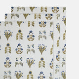 Katie Housley Four Floral Blue Botanical Wrap.