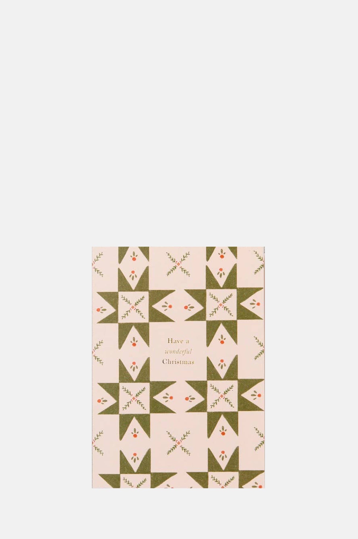 Katie Leamon Have a Wonderful Christmas Quilt Green Card.