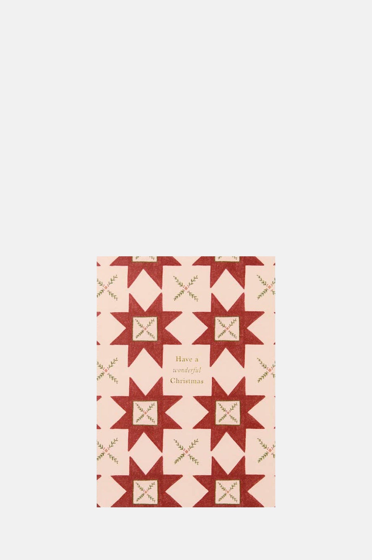 Katie Leamon Have a Wonderful Christmas Quilt Red Card.