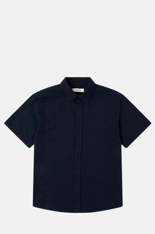 Ferness Oversized Shirt Dark Navy Slub