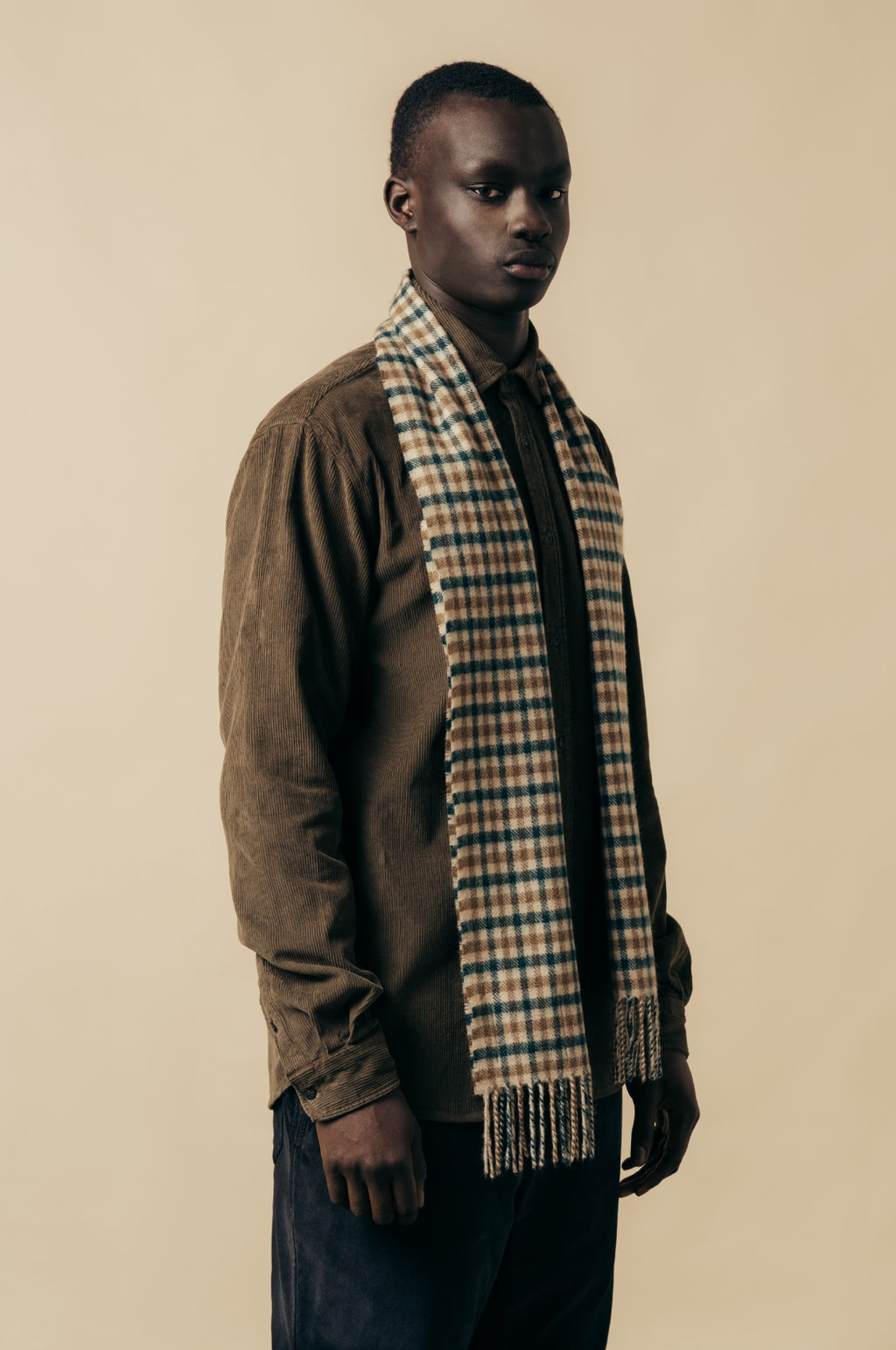Selkirk Scarf Pine/Tan Check
