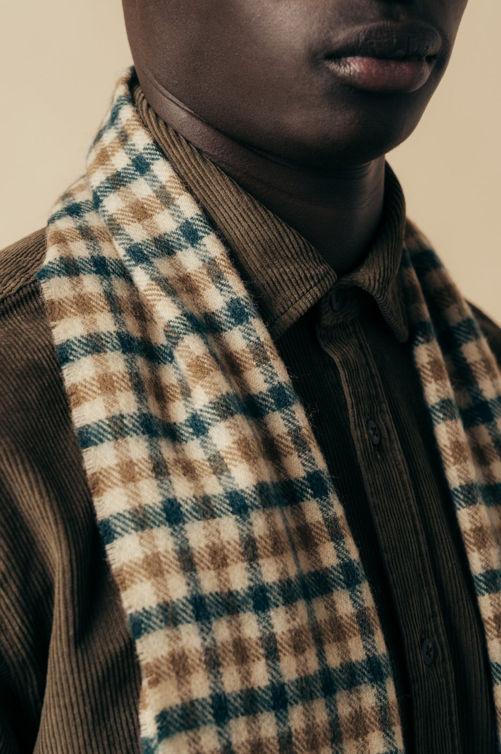Selkirk Scarf Pine/Tan Check