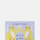 Kitty Kenda High Five Teamwork Greeting Card.