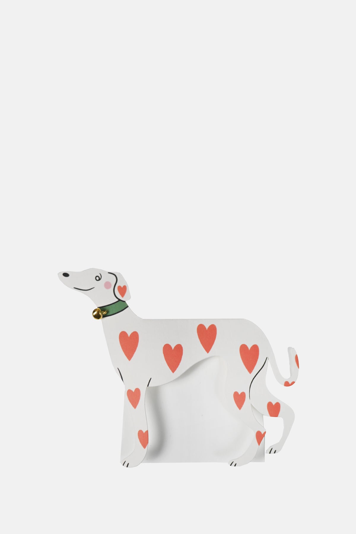 Kitty Kenda Loveheart Whippet Dog Greeting Card.