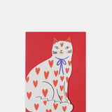 Sitting Kitty Shaped Greeting Card Loveheart