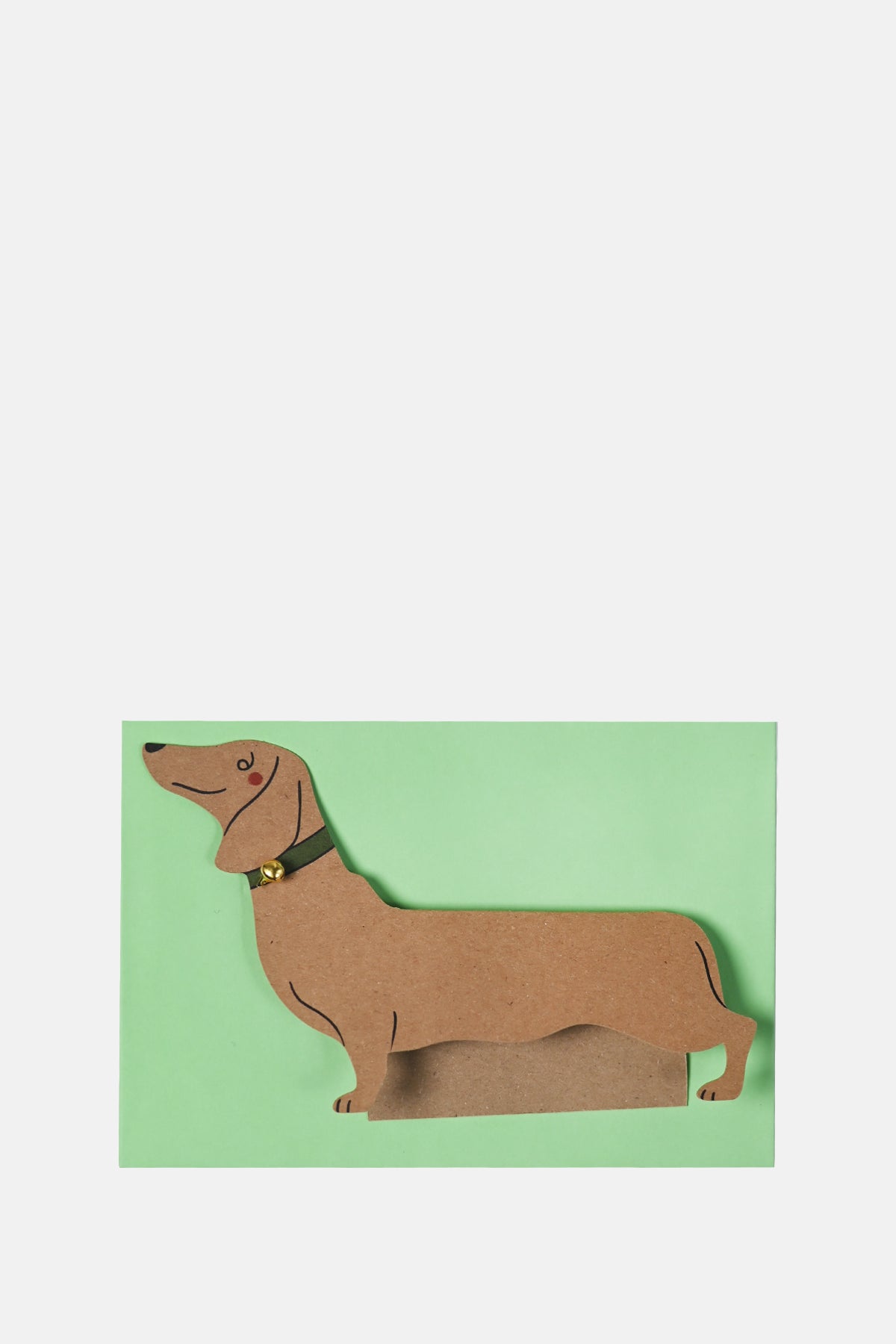 Standing Dachshund Sausage Dog Shaped Greeting Card