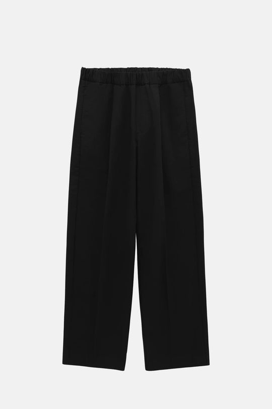 Park Twill Cotton & Linen Pant Black