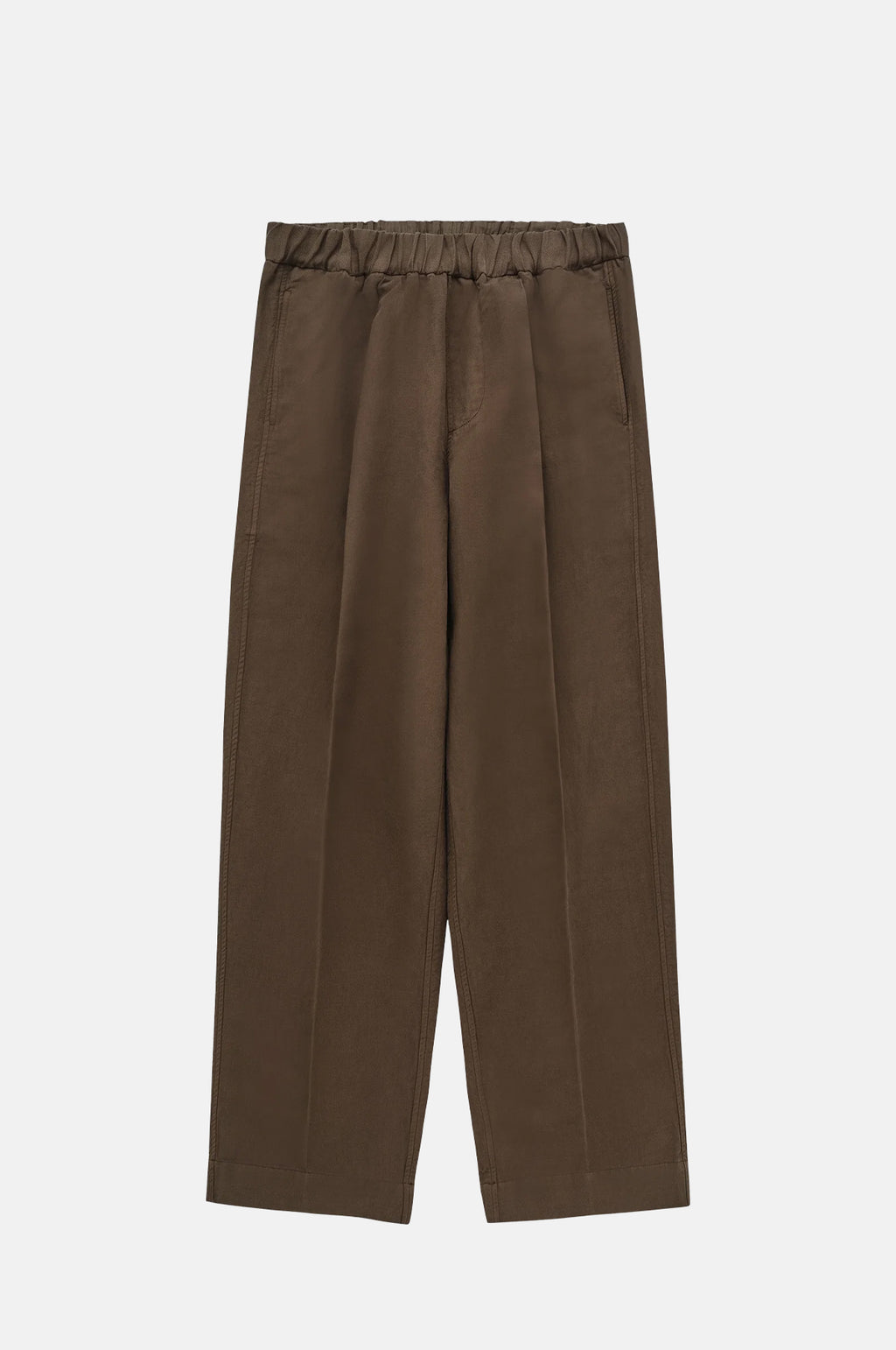 Knickerbocker Park Twill Cotton & Linen Pant Mocha.
