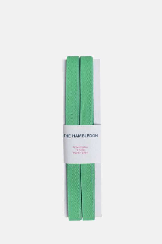 Lawn Green Cotton Ribbon 15mm x 10m