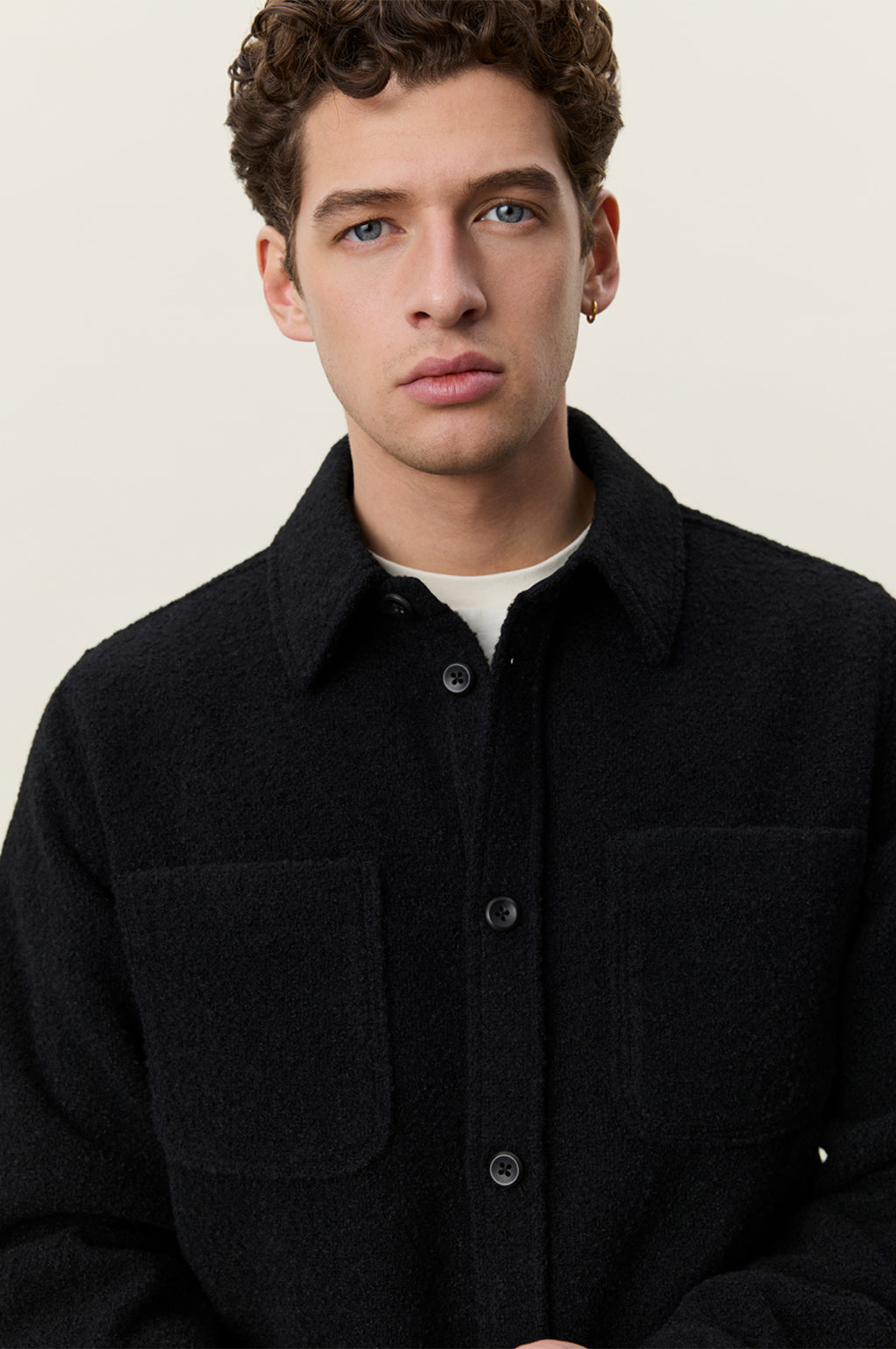 Check Overshirt Black
