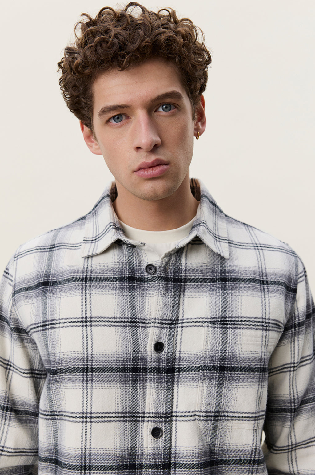 Check Overshirt Black