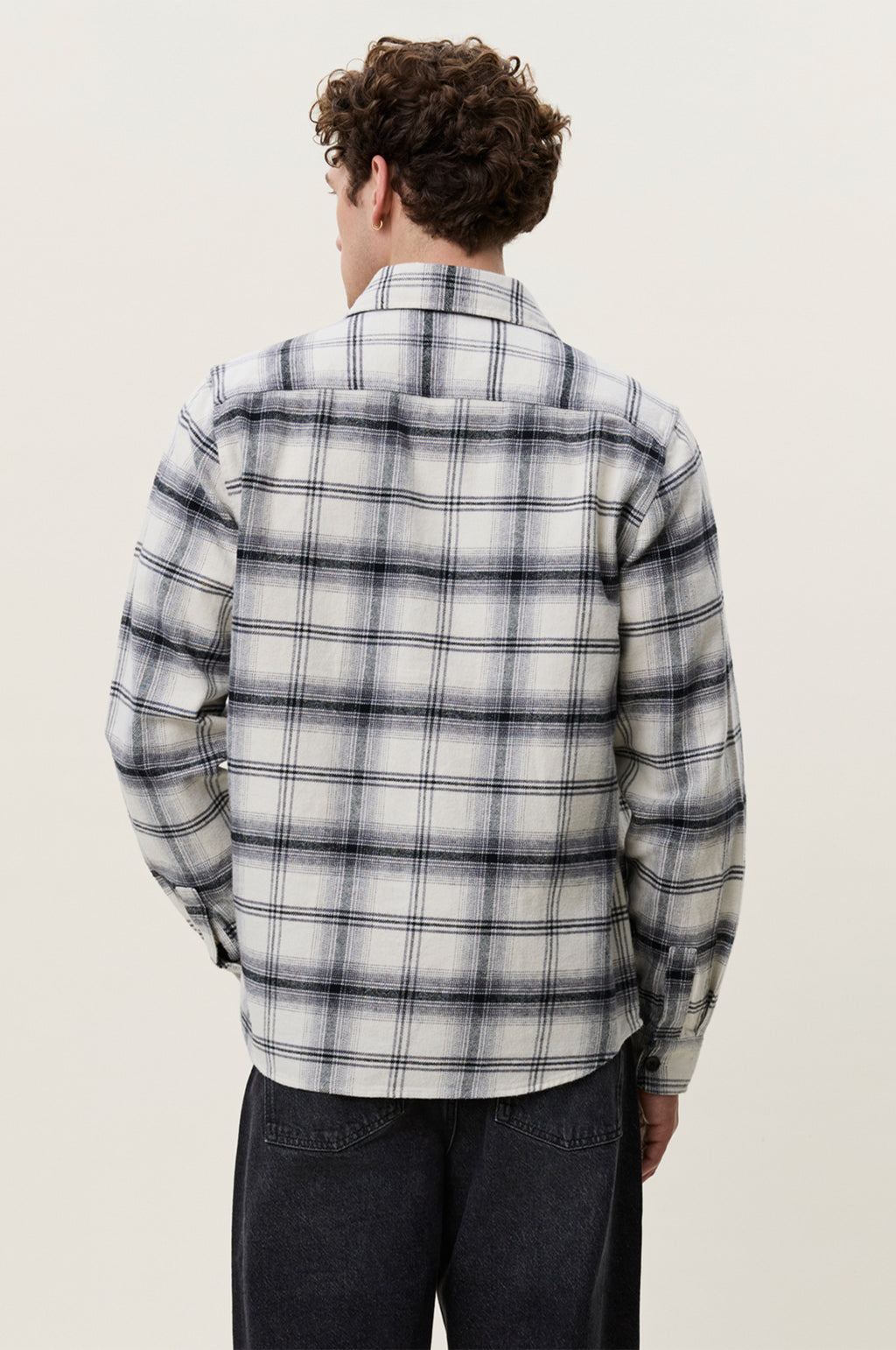 Check Overshirt Black