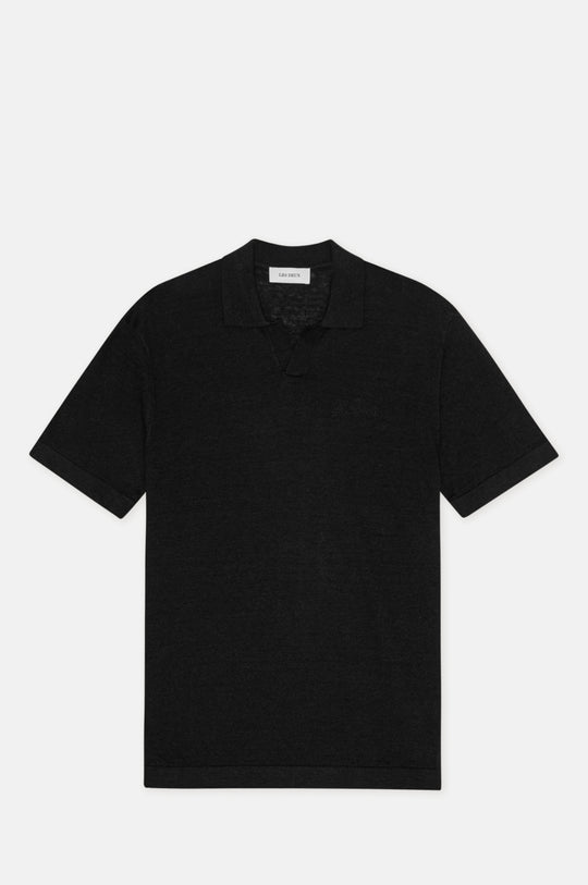Emmanuel Knit Polo Black
