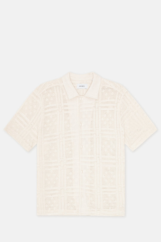 Hector Pointelle SS Shirt Eggnog White