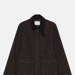 Les Deux Herringbone Jacket Mole Brown.
