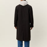 Herringbone Wool Coat Mole Brown