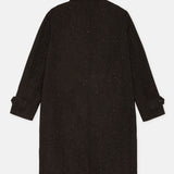 Herringbone Wool Coat Mole Brown