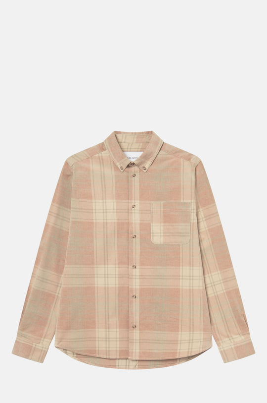 Kash Check Corduroy Shirt Dark Sand