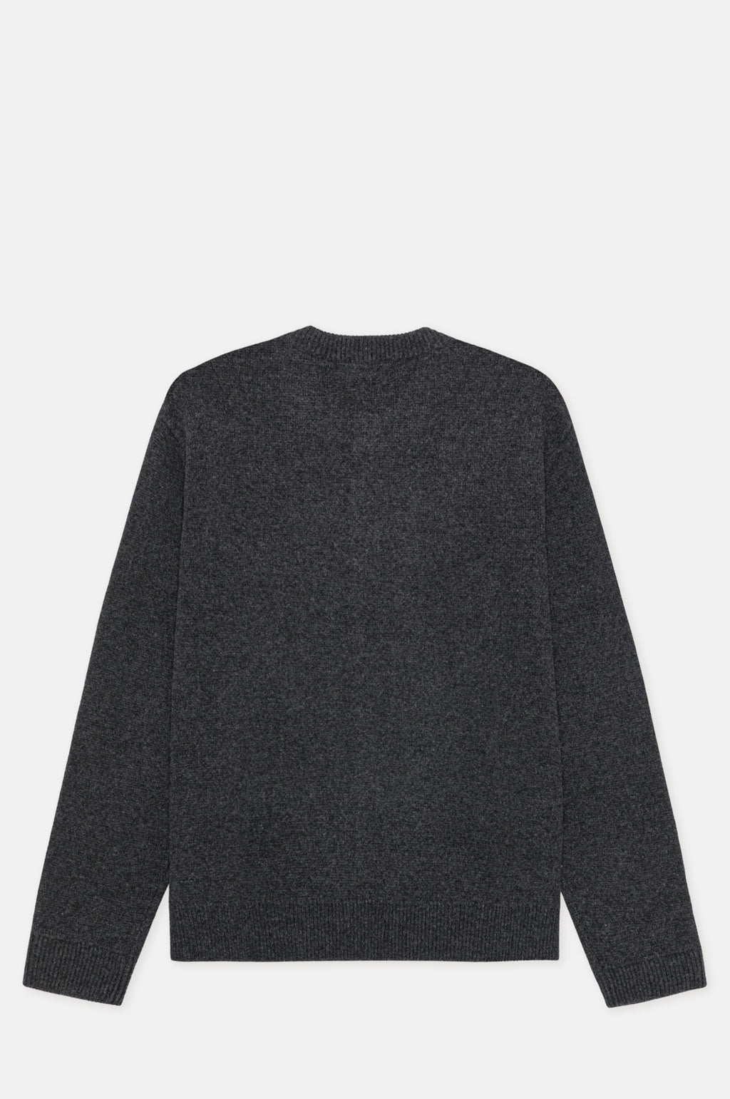 Knitted Roundneck Cardigan Charcoal Melange