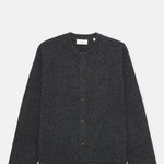Les Deux Knitted Roundneck Cardigan Charcoal Melange.