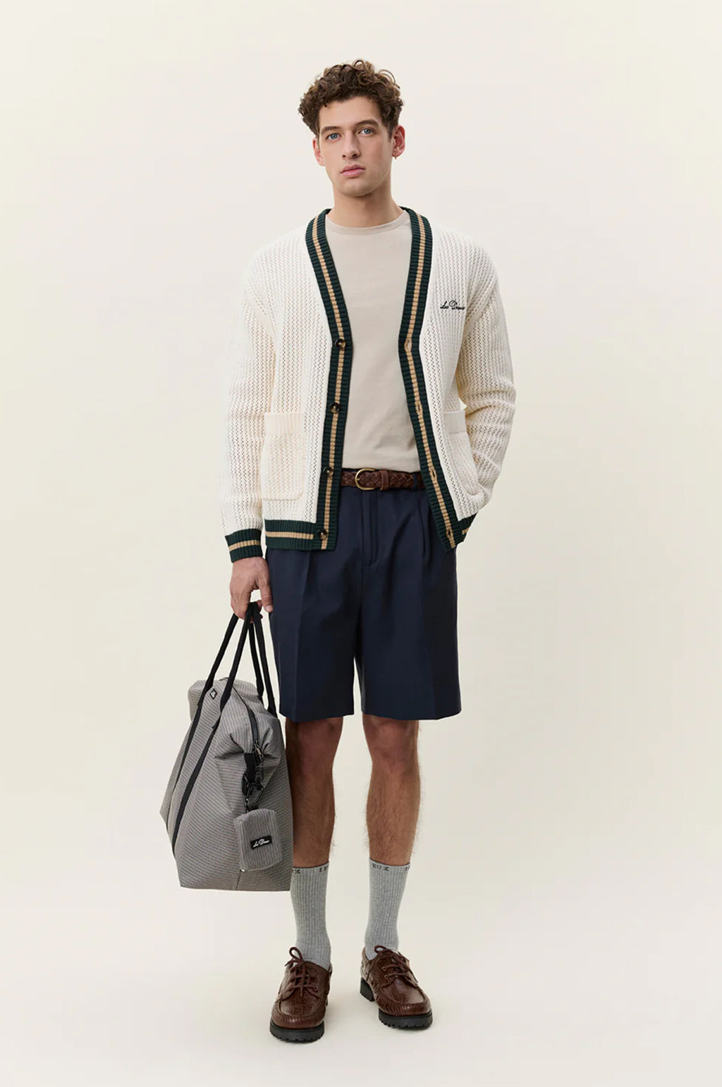 Lace Knitted Cardigan Eggnog White