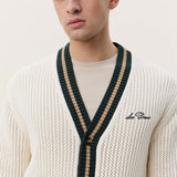 Lace Knitted Cardigan Eggnog White