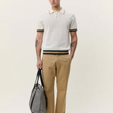 Lace Knitted Polo Eggnog White