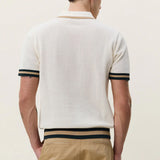 Lace Knitted Polo Eggnog White