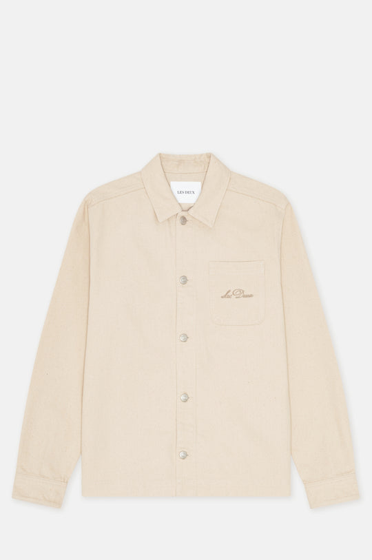 Layton Faience Twill Overshirt Ivory