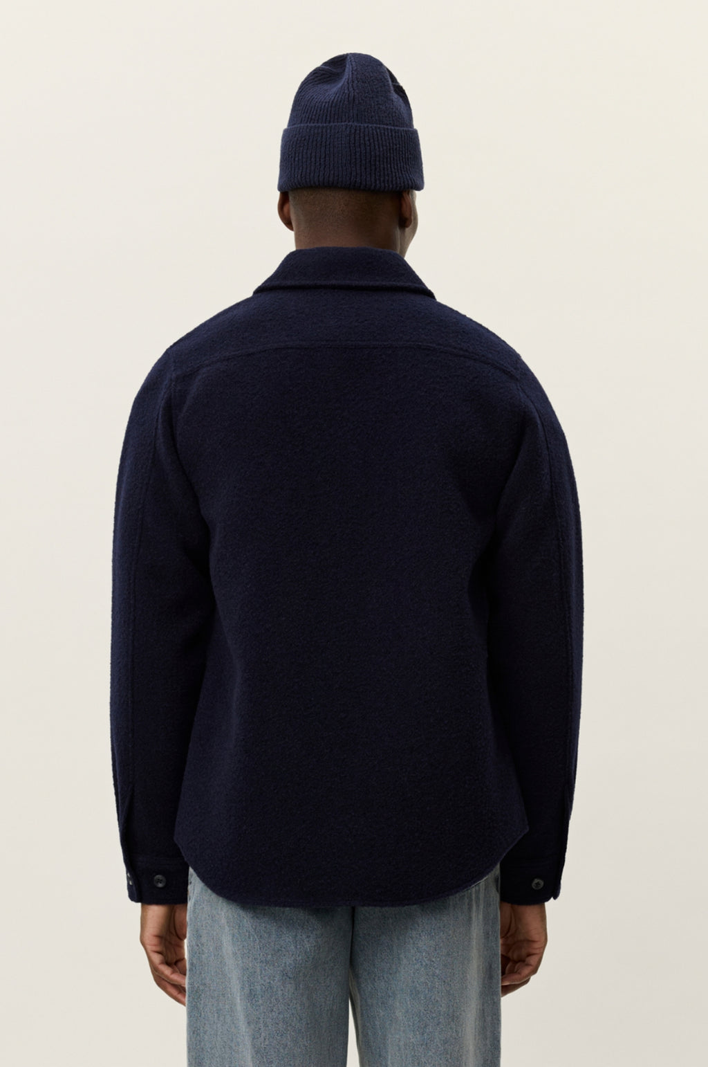 Lennon Boucle Overshirt Dark Navy
