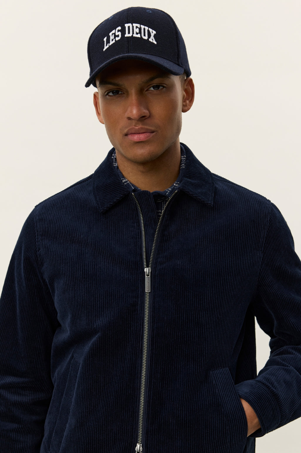 Marchall Corduroy Coach Jacket Dark Navy