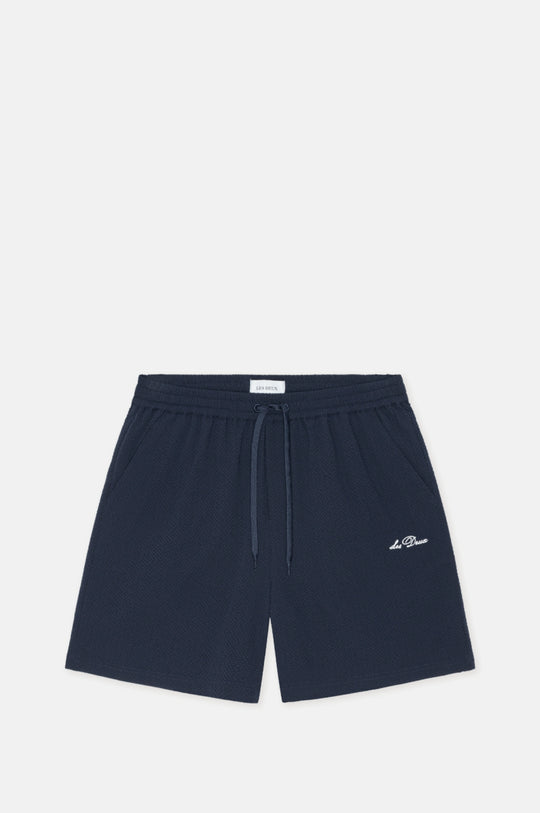 Stan Seersucker Swim Short Dark Navy