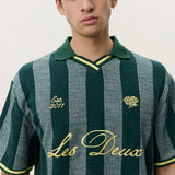 Stripe Jacquard Football Jersey Pine Green