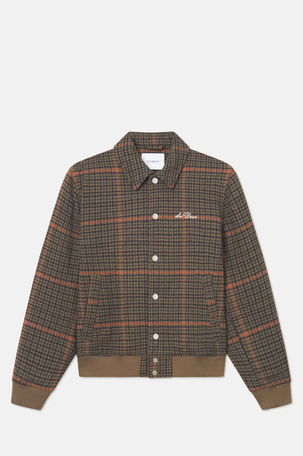 Les Deux Varsity Houndstooth Jacket Teak.